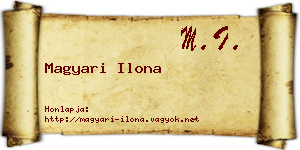 Magyari Ilona névjegykártya